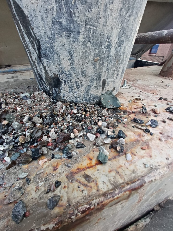 Detailaufnahme Bohrprobe - verschiedene Steine